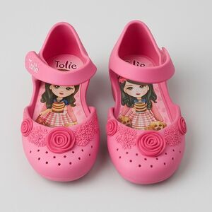 Grendene Kids Jolie Pink Floral Mary Jane Shoes Size 6 US | Toddler Girl  Shoes